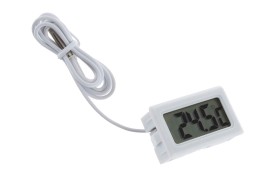 Цифровой термометр с выносным датчиком (белый)